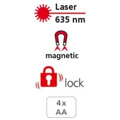 Makita Laserliner MasterCross-Laser 2 Kruislijnlaserset In Koffer - 2 Lijnen - Rood - 031.350A -Goedkope Makita Winkel 031 350a 7
