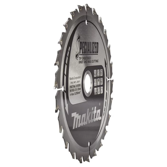 Makita B-09391 Cirkelzaagblad Hout (noest/spijker) 3 Makita B-09391 Cirkelzaagblad Hout (noest/spijker) - Afbeelding 3