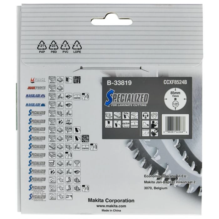 Makita B-33819 Cirkelzaagblad Laminaat 12 Makita B-33819 Cirkelzaagblad Laminaat - Afbeelding 12