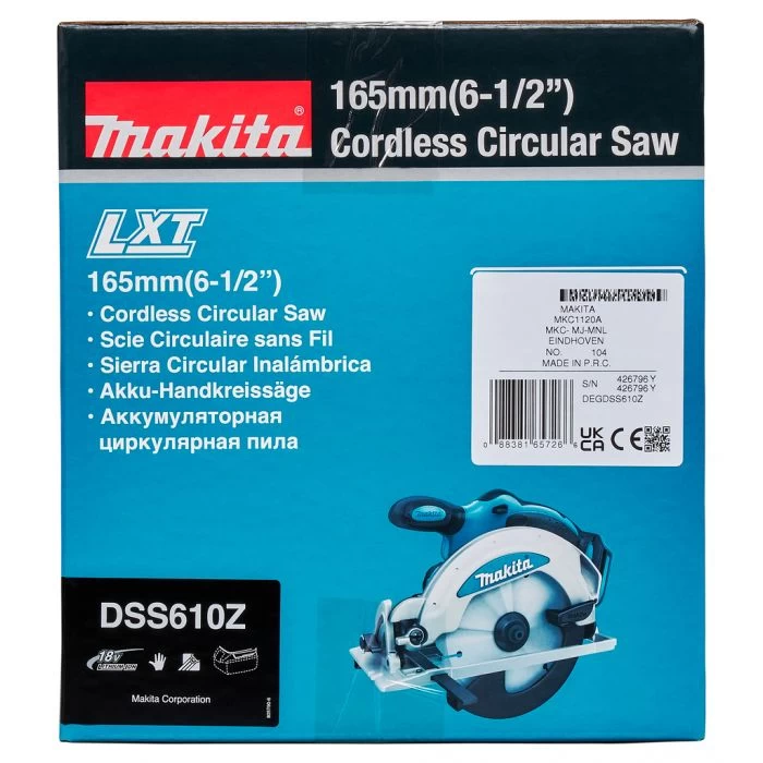 Makita DSS610Z 18 V Cirkelzaag 165 Mm 6 Makita DSS610Z 18 V Cirkelzaag 165 Mm - Afbeelding 6