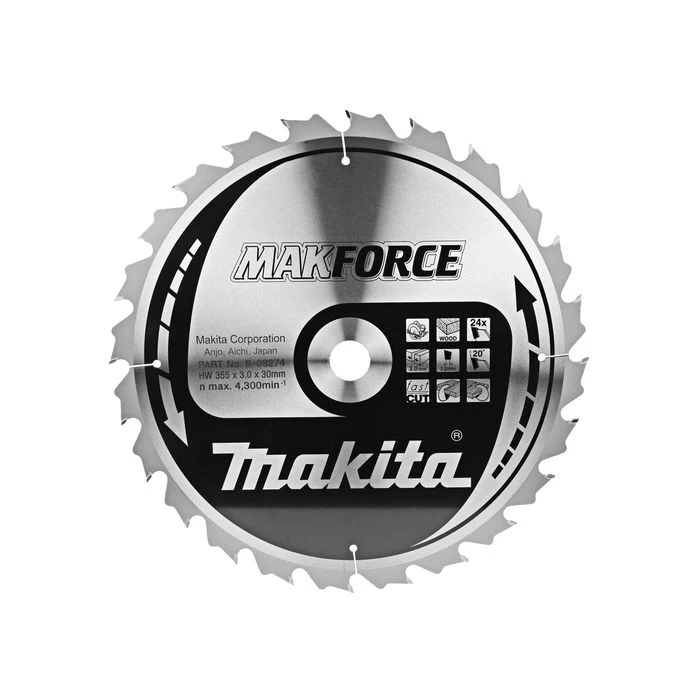 Makita B-08274 Zaagb Hout 355x30x3,0 24T 20g 2 Makita B-08274 Zaagb Hout 355x30x3,0 24T 20g - Afbeelding 2
