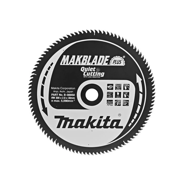 Makita B-08850 Tafelzaagblad Hout Zuiver 2 Makita B-08850 Tafelzaagblad Hout Zuiver - Afbeelding 2
