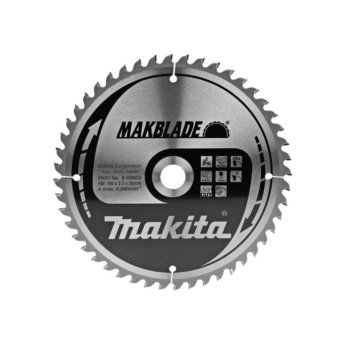 Makita B-08953 Zaagb Hout 190x20x2,2 48T 5g 2 Makita B-08953 Zaagb Hout 190x20x2,2 48T 5g - Afbeelding 2