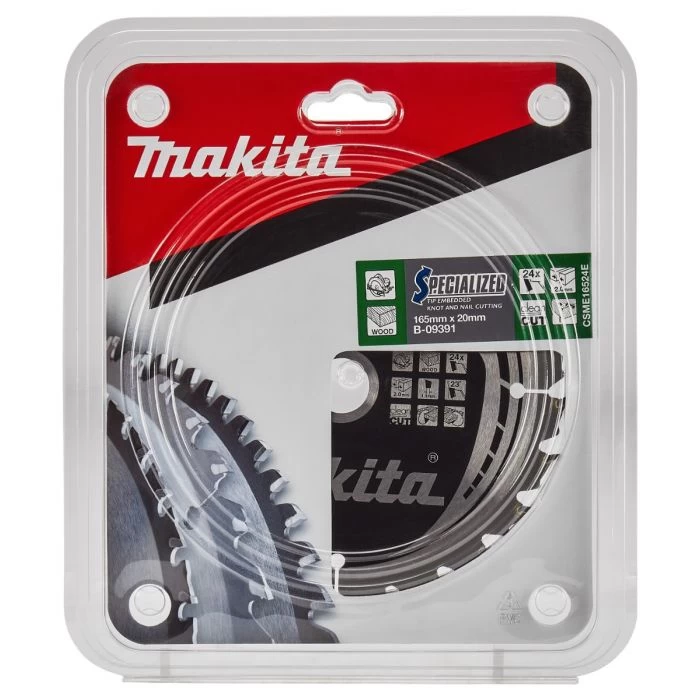 Makita B-09391 Cirkelzaagblad Hout (noest/spijker) 2 Makita B-09391 Cirkelzaagblad Hout (noest/spijker) - Afbeelding 2