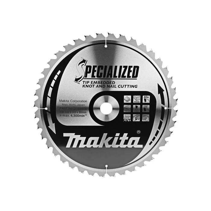 Makita B-09466 Cirkelzaagblad Hout (noest/spijker) 2 Makita B-09466 Cirkelzaagblad Hout (noest/spijker) - Afbeelding 2