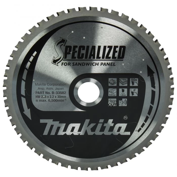 Makita B-33582 Cirkelzaagblad Sandwichpaneel 2 Makita B-33582 Cirkelzaagblad Sandwichpaneel - Afbeelding 2