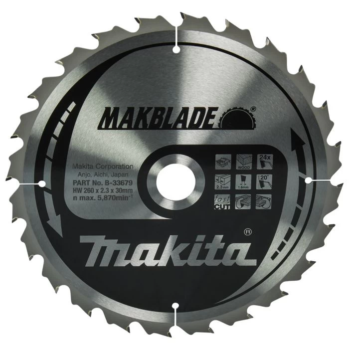 Makita B-33679 Tafelzaagblad Hout 1 Makita B-33679 Tafelzaagblad Hout