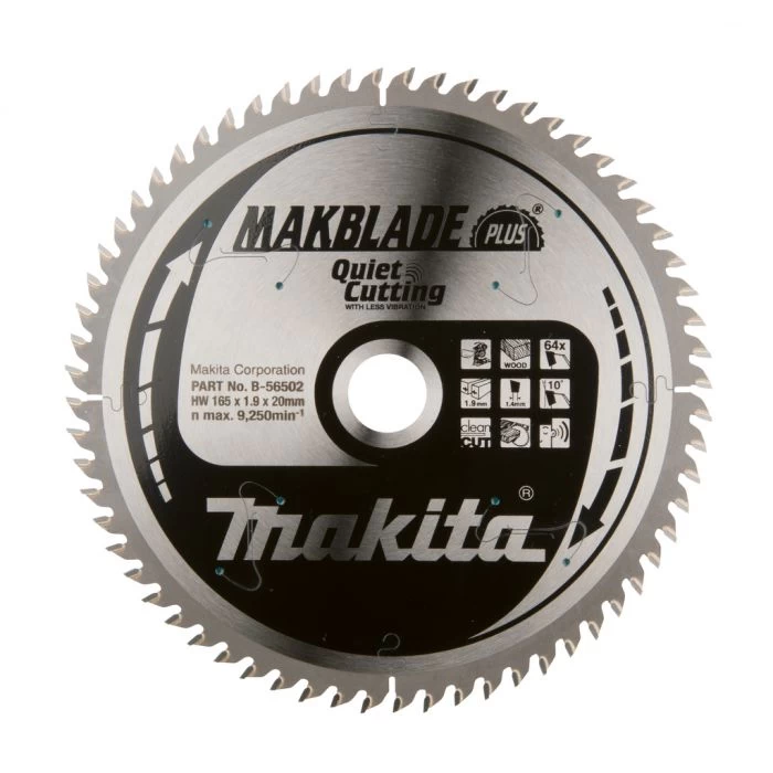 Makita B-56502 Zaagb Q+C 165x20x1,9 64T 10g 1 Makita B-56502 Zaagb Q+C 165x20x1,9 64T 10g