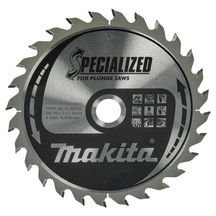 Makita B-56758 Invalcirkelzaagblad Hout 1 Makita B-56758 Invalcirkelzaagblad Hout