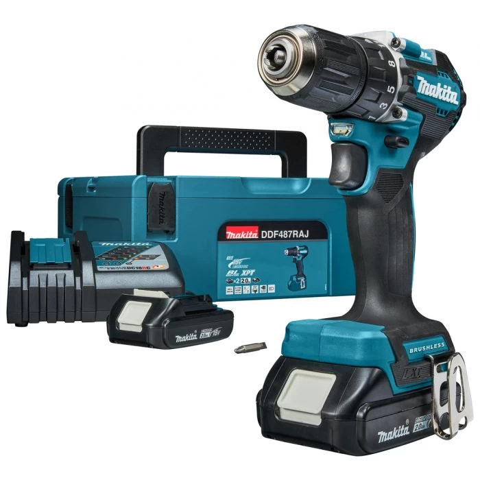 Makita DDF487RAJ 18 V Boor-/schroefmachine 2 Makita DDF487RAJ 18 V Boor-/schroefmachine - Afbeelding 2