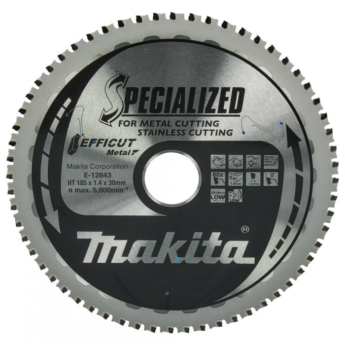 Makita E-12843 Cirkelzaagblad RVS/Staal 2 Makita E-12843 Cirkelzaagblad RVS/Staal - Afbeelding 2